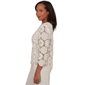 Petite Alfred Dunner Natural Wonder Floral Crochet Blouse - image 4