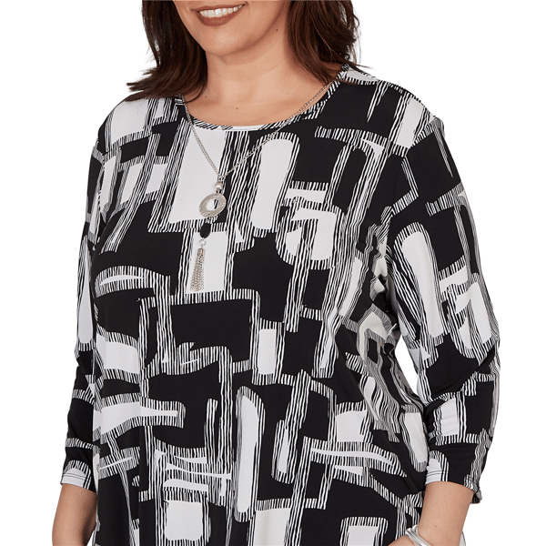 Plus Size Alfred Dunner Classics Geometric Abstract Blouse