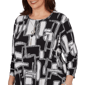Plus Size Alfred Dunner Classics Geometric Abstract Blouse - image 5