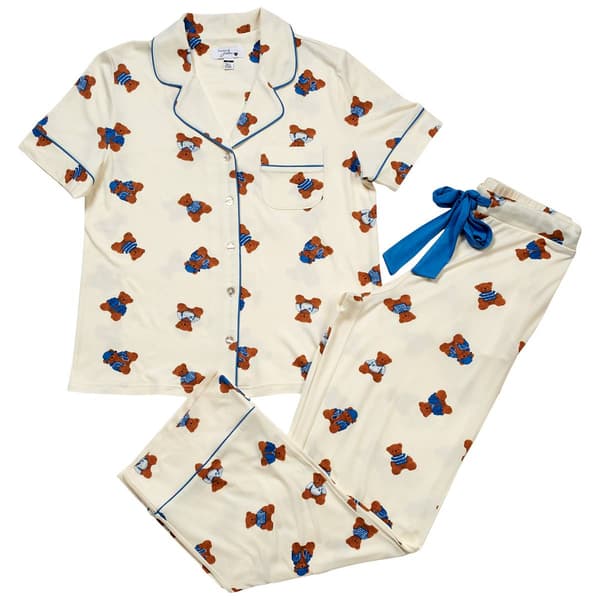 Petite Dreaming of Jules Short Sleeve Teddy Bears Pajamas - image 