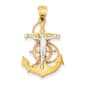 Mens Gold Classics&#40;tm&#41; Tri Color Mariner's Cross Pendant - image 1