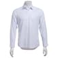 Mens Bill Blass Microfiber White Embossed Slim Fit Dress Shirt - image 1