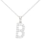 Gianni Argento Silver Initial Pendant Necklace - B - image 1