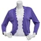 Womens Nina Leonard 3/4 Sleeve Double Scallop Edge Shrug - image 1