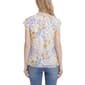 Womens NY Collection Chiffon Tie Neck Floral Blouse - image 2