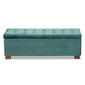 Baxton Studio Roanoke Grid Tufted Storage Ottoman Bench - image 5