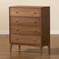 Baxton Studio Landis Mid-Century Ash Walnut Wood 4-Drawer Chest - image 9