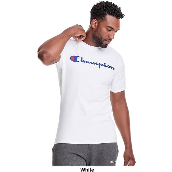 Mens Champion Classic Chest Logo Jersey Knit Tee