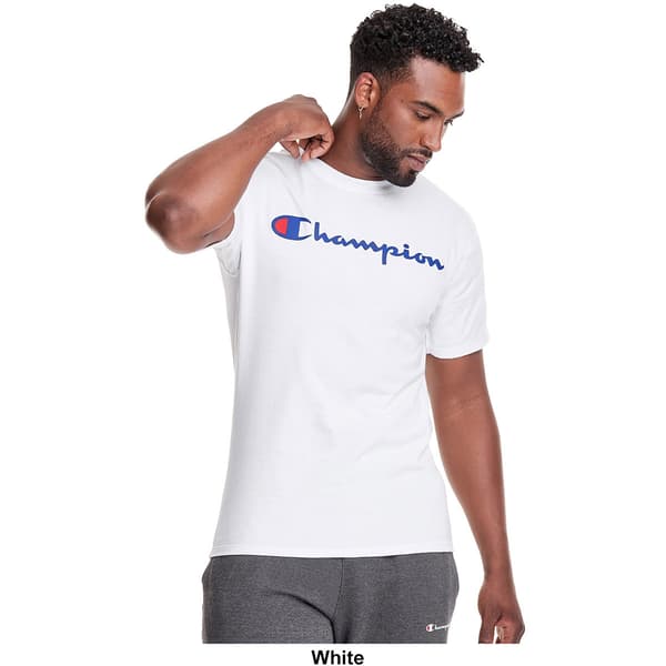 Mens Champion® Classic Chest Logo Jersey Knit Tee - image 