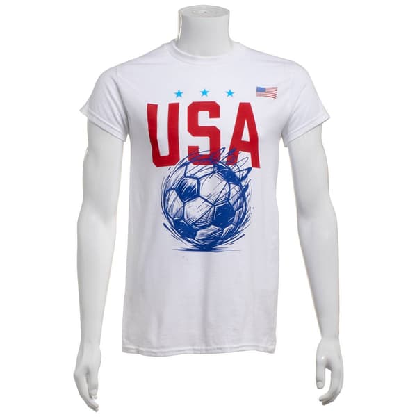 Mens Tailgate USA Scribble Soccer Tee - image 
