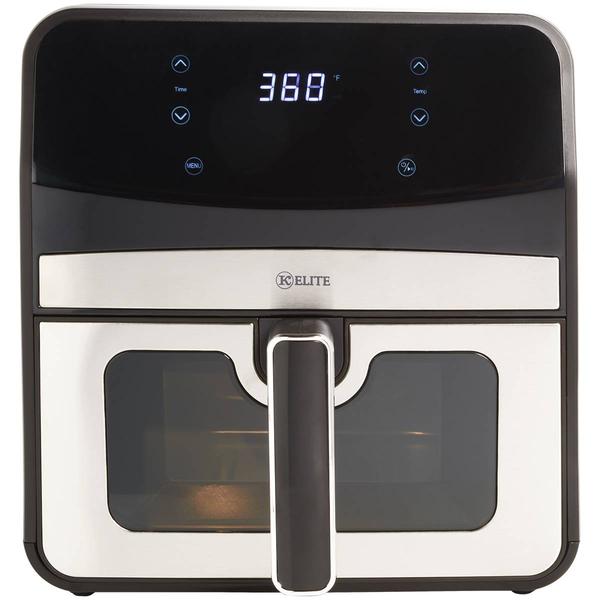 Kitchen Elite 8qt. Stainless Steel Air Fryer with Window - image 