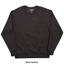 Mens North Hudson Suede Crew Neck Pieced Chest Sweatshirt