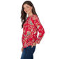 Womens Ruby Rd. Mysterious Romance Whimsical Paisley Tee - image 4