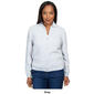 Womens Alfred Dunner Chenille Zip Front Lurex Cardigan - image 3