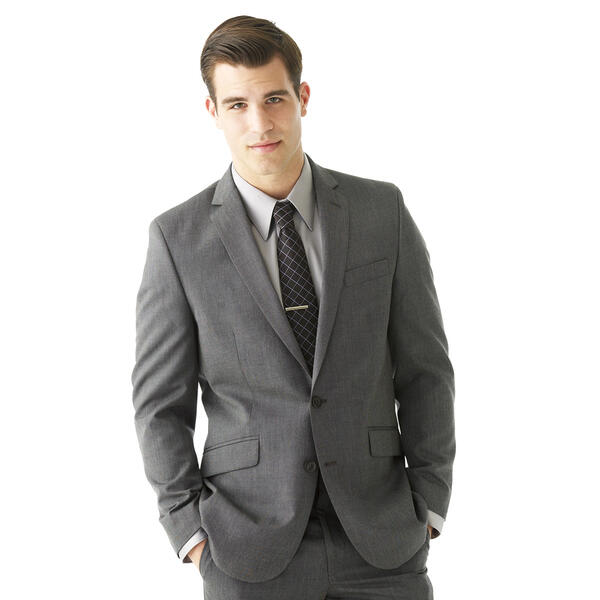 Mens Kenneth Cole&#40;R&#41; Solid Jacket - Light Grey - image 