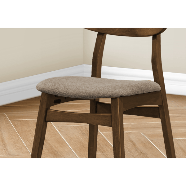 Monarch Specialties Mid Century Dark Walnut Dining Chair-Set Of 2