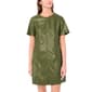 Womens MSK Short Sleeve Pleather Shift Dress - image 3