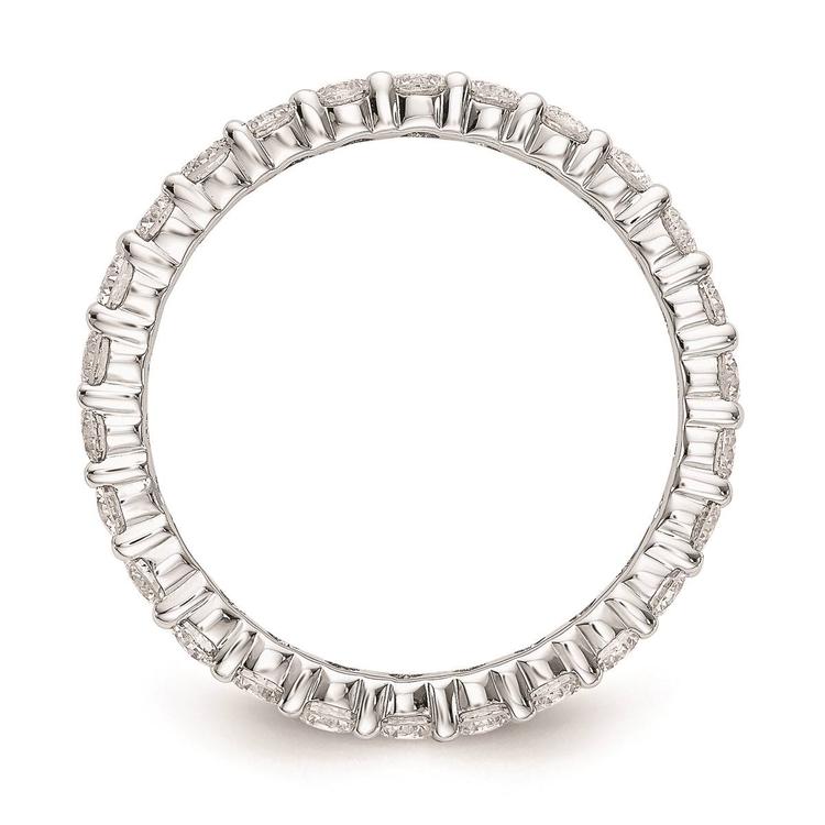 Pure Fire 14kt. White Gold Lab Grown Diamond Prong Eternity Band