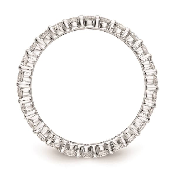 Pure Fire 14kt. White Gold Lab Grown Diamond Prong Eternity Band
