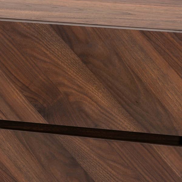 Baxton Studio Hartman Walnut Brown Finished Wood Shoe Cabinet