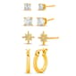 Celestial CZ Studs & Hoop Earrings Set - image 1