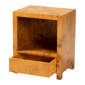 bali & pari Camira Modern Real Burl Wood 1-Drawer Nightstand - image 2