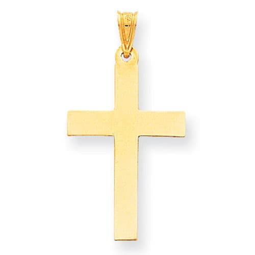 Unisex Gold Classics&#40;tm&#41; Yellow Gold Polished Cross Pendant - image 