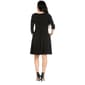 Womens 24/7 Comfort Apparel 3/4 Sleeve Pleated Fit & Flare Dress - image 2