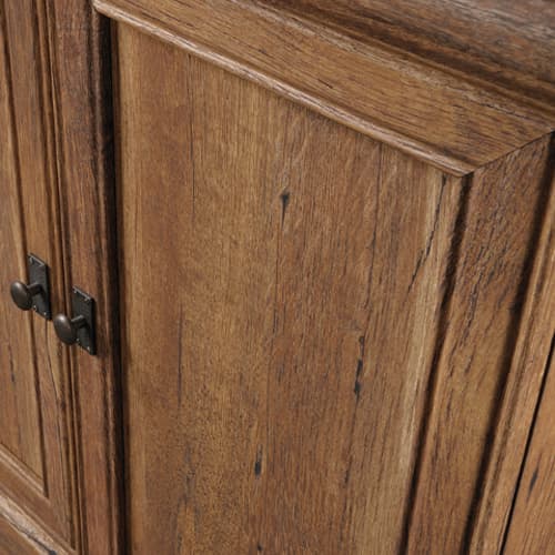 Sauder Palladia Library with Doors - Vintage Oak