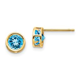 Gemstone Classics(tm) Yellow Gold 5mm December Stud Earrings