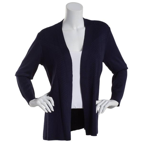 Womens 89th & Madison Long Sleeve Open Solid Cardigan - image 