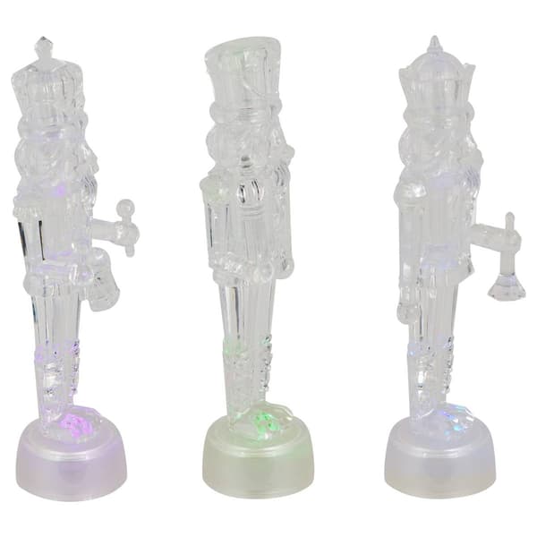 Northlight Seasonal LED Icy Crystal Nutcrackers - Set of 3
