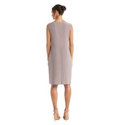 Womens R&M Richards Two-Piece Metallic Knit Jacket Dress