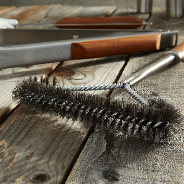 BergHOFF Stainless Steel 16.25in. BBQ Brush with Wooden Handle