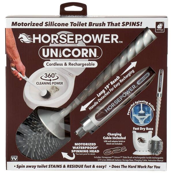 As Seen On TV Horsepower Unicorn Motorized Toilet Brush - image 