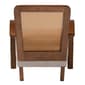 Baxton Studio Sage Modern Japandi Arm Chair with Woven Rattan - image 4