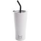 Stainless Steel Double Wall 30oz. Tumbler w/ Straw - Powder White - image 1