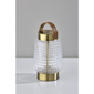 Adesso Samara Cordless LED Table Lantern with Iron & Glass Shade - image 2