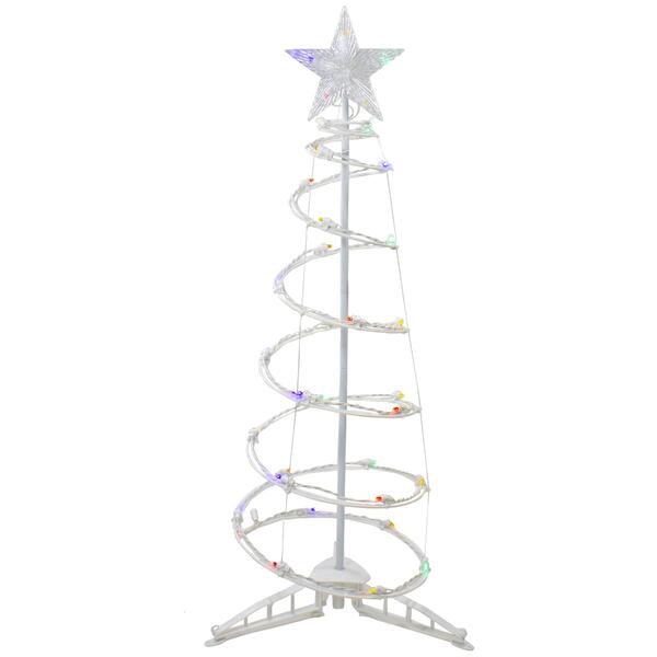 Northlight Seasonal 3ft. Multicolor Lights Spiral Cone Tree - image 