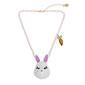 Betsey Johnson Pearl Necklace w/ Bunny Pendant - image 1