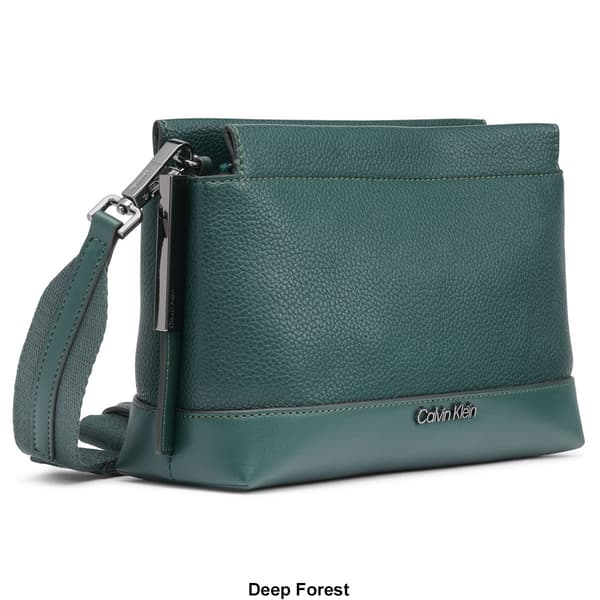 Calvin Klein Bianca Solid Crossbody w/ Snap Closure