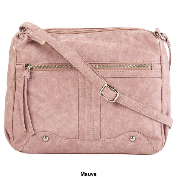DS Fashion NY Washed Top Zip Crossbody