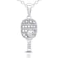 1/10cttw. White Diamond Pickleball Pendant Necklace - image 1