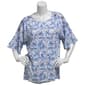 Plus Size Erika Jamie Coastal Postcard Shoulder Button Blouse - image 1
