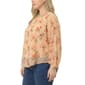 Plus Size NY Collection Long Sleeve Floral Chiffon Blouse - image 4