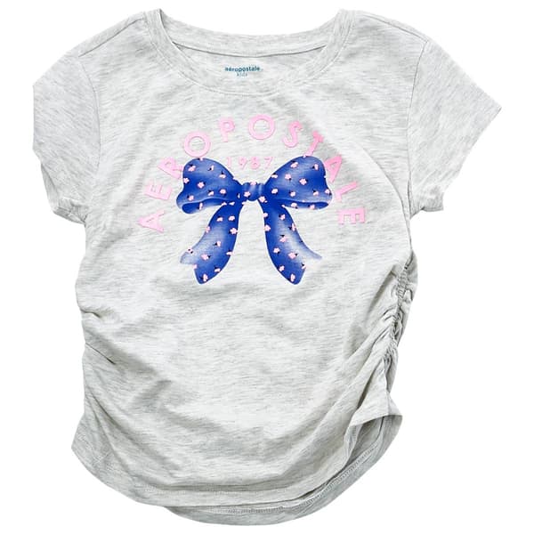 Girls (7-16) Aeropostale Bow Side Cinched Graphic Tee - image 