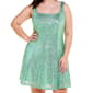 Juniors Plus Jump Sequin Skater Dress - image 3