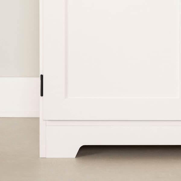 South Shore Prairie Pure White 2-Door Storage Cabinet