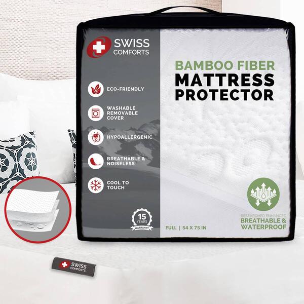 Swiss Comforts Bamboo Mattress Protector - image 