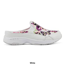 Womens Easy Spirit Traveltime Leather Floral Clogs